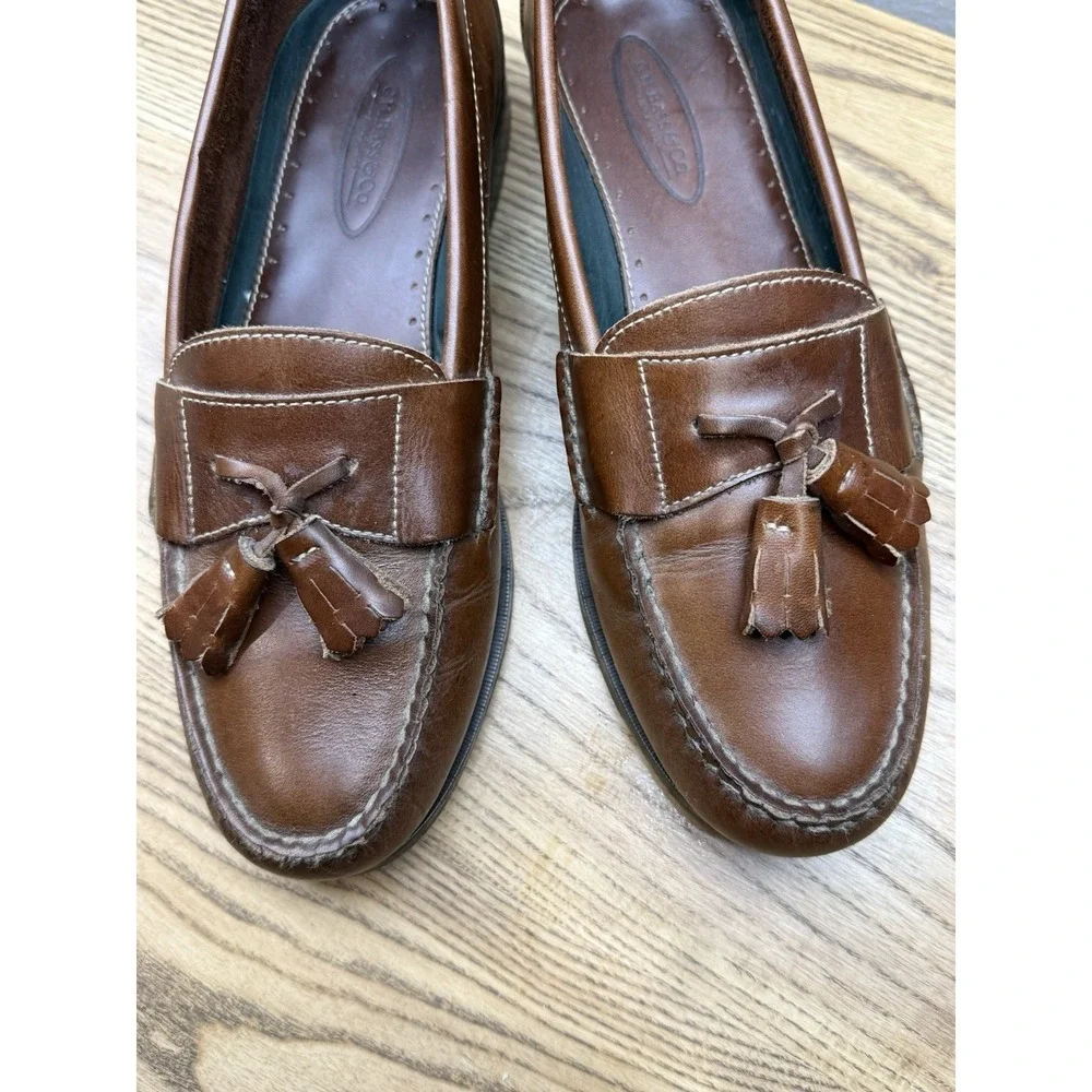 GH Bass Weejuns Leather Men's 7D Brown Tassel Kiltie Loafer Classic Boat Deck